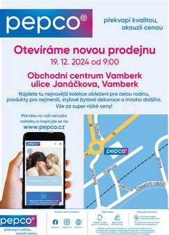 Pepco - Právě otevíráme! – Vamberk