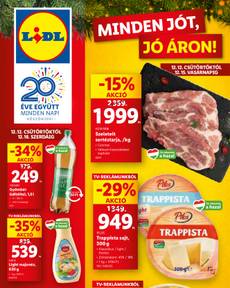 Lidl akciós újság, érvényes csütörtöktől 12.12.