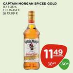 CAPTAIN MORGAN SPICED GOLD, 0,7 l