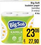 Big Soft toaletní papír 3-vrstvý, 4 ks