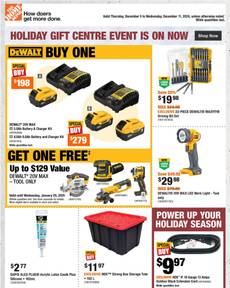 Home Depot flyer from Thursday 12-05