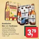 Krombacher Bier oder Fassbrause, 6 x 0,33 l