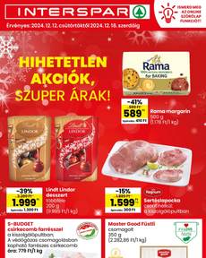 INTERSPAR akciós újság, érvényes csütörtöktől 12.12.