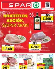 Spar akciós újság, érvényes csütörtöktől 12.19.