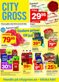 City Gross-reklamblad från måndag 16/12