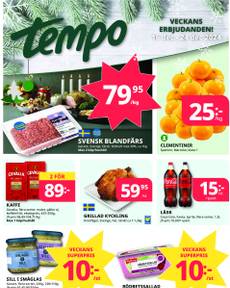 Tempo-reklamblad från måndag 16/12