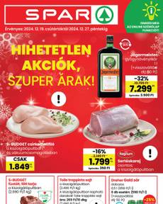 Spar akciós újság, érvényes csütörtöktől 12.19.