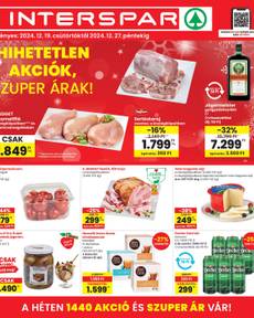 INTERSPAR akciós újság, érvényes csütörtöktől 12.19.