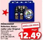 MÖNCHSHOF Kellerbier, Naturradler oder Original, 20 x 0,5 l