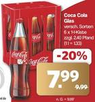 Coca Cola Glas, 6 x 1 l