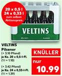 VELTINS Pilsener, 20 x 0,5 l oder 24 x 0,33 l