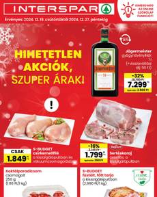 INTERSPAR akciós újság, érvényes csütörtöktől 12.19.