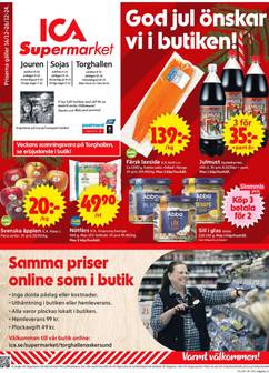 ICA Supermarket-reklamblad från måndag 16/12