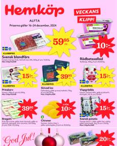 Hemköp-reklamblad från måndag 16/12