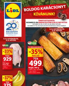 Lidl akciós újság, érvényes csütörtöktől 12.19.