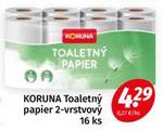 Toaletný papier 2-vrstvový, 16 ks