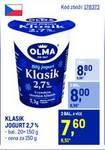 Klasik jogurt 2,7 % cena za 150 g