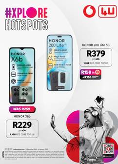 Vodacom specials from Friday 06 Dec