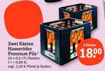 Zwei Kästen Hasseröder Premium Pils, 20 x 0,5 l