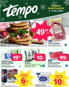 Tempo-reklamblad från måndag 02/12