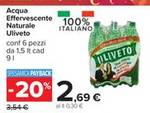 Acqua Effervescente Naturale Uliveto 6 x 1,5 l