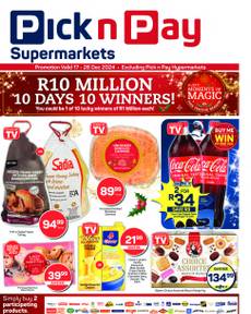 Pick n Pay Supermarkets Christmas Specials - Gauteng