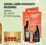 APEROL LIKŐR+CINZANOTO DÍSZDOBOZ