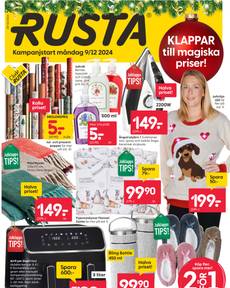 Rusta-reklamblad från måndag 09/12