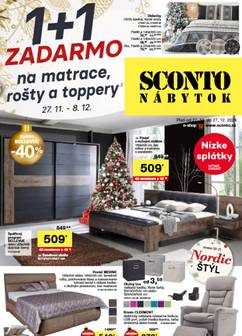 Aktuálny Sconto nábytok leták platný od stredy 27.11.