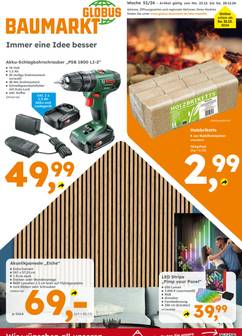 Globus Baumarkt-Prospekt von Montag 23.12.