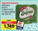 Soproni sörpack dobozos