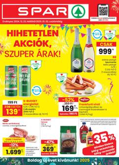 Spar akciós újság, érvényes hétfőtől 12.23.