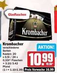 Krombacher, 20 x 0,5 l oder 24 x 0,33 l