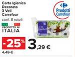 Carta Igienica Decorata 3 Veli Carrefour conf. 8 rotoli