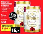 Bitburger Premium Pils Partyfass, 5 l, Vorteilspreis 2 Stück