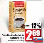 Popradská Standard klasik mletá káva, 250 g