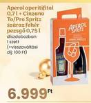 Aperolb+ Cinzano To/Pro Spritz száraz fehér pezsgő