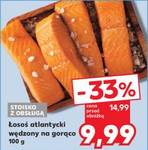 Łosoś atlantycki wędzony na gorąco, 100 g