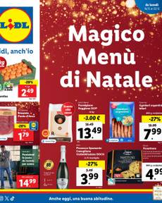 Volantini Lidl da lunedì 16/12