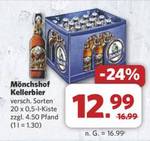 Mönchshof Kellerbier, 20 x 0,5 l