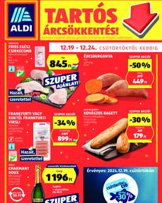 Aldi akciós újság, érvényes csütörtöktől 12.19.