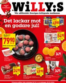 Willy's-reklamblad från måndag 16/12