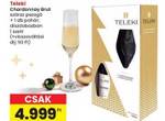 Teleki Chardonnay Brut száraz pezsgő + I db pohár