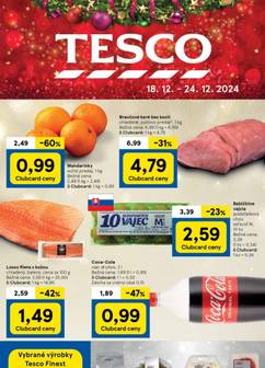 Aktuálny Tesco leták platný od stredy 18.12.