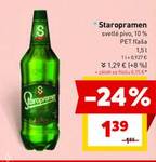 Staropramen svetlé pivo, 1,5 l